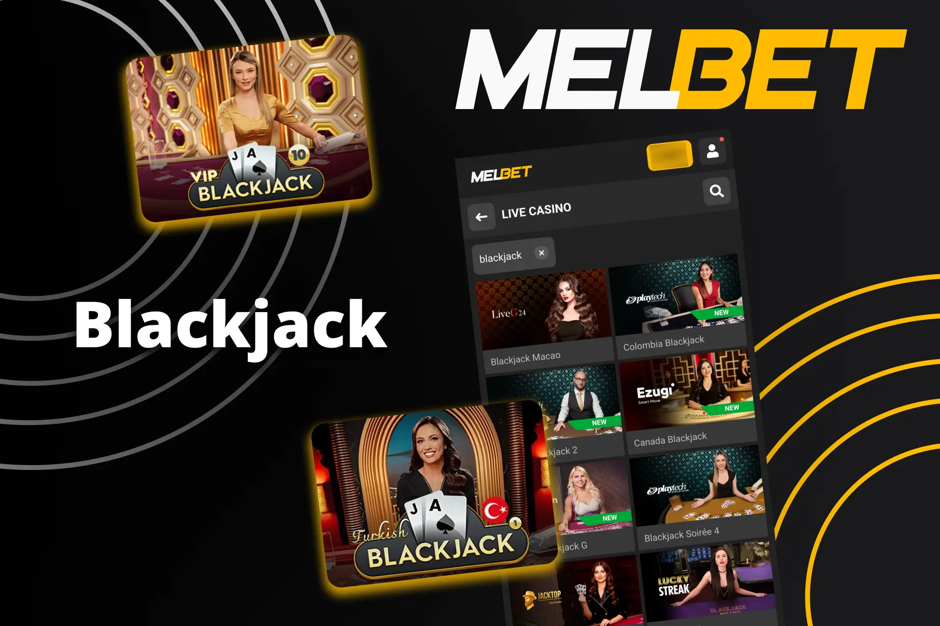 Enjoy Blackjack Macao and beat the dealer at Melbet Casino.