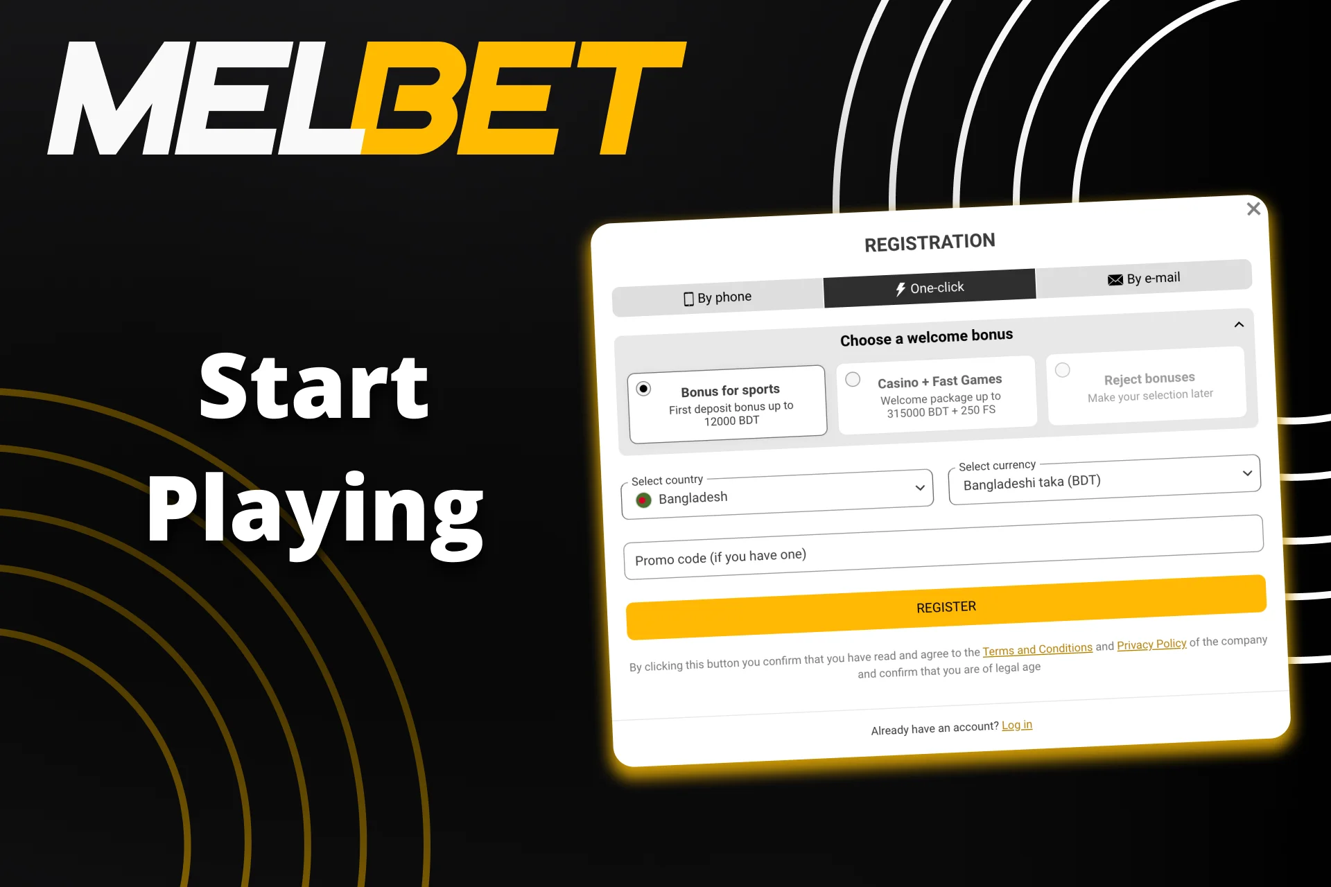 If you are a newcomer at Melbet, you should start with sign-up.